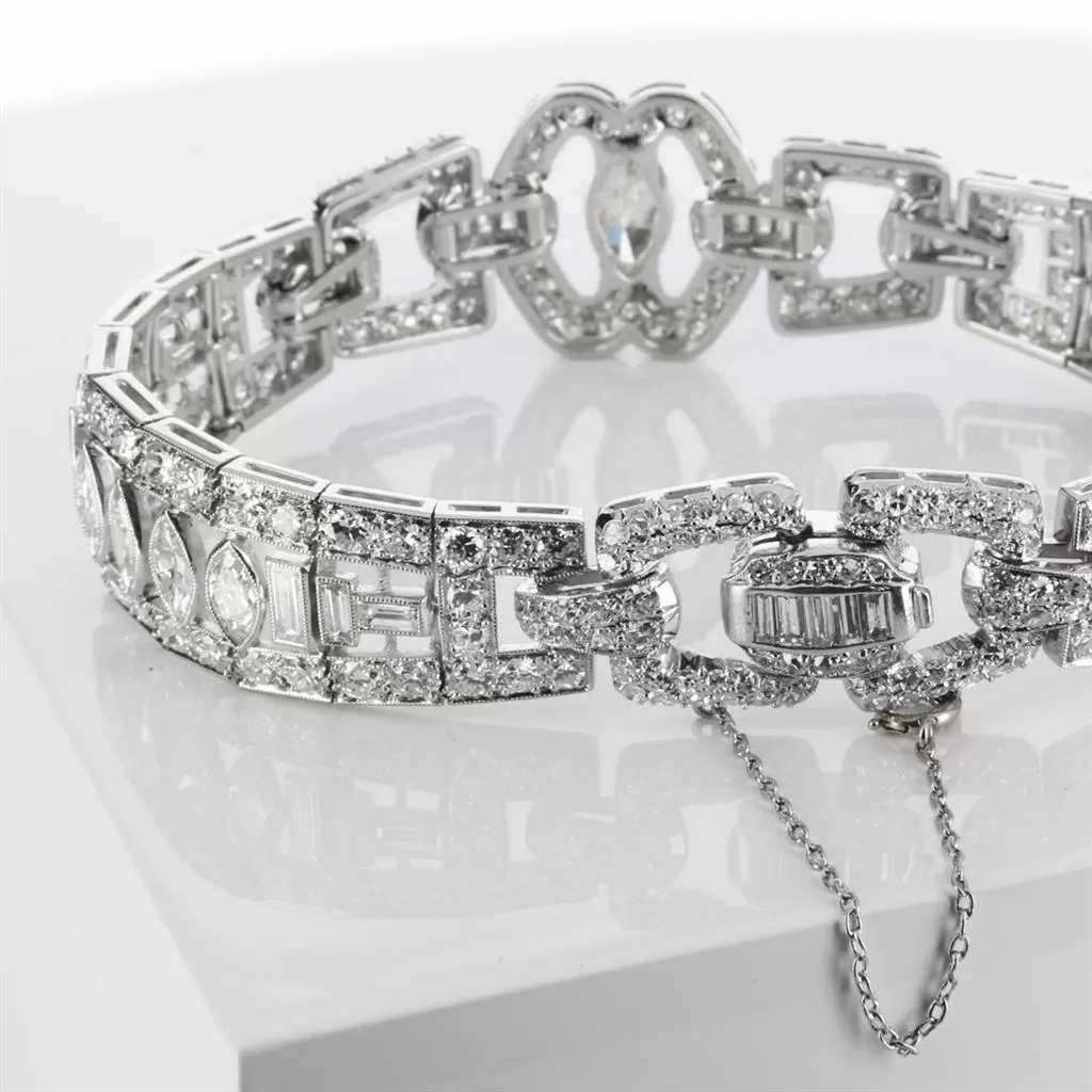 12.56ct Marquise Diamond Statement Bracelet