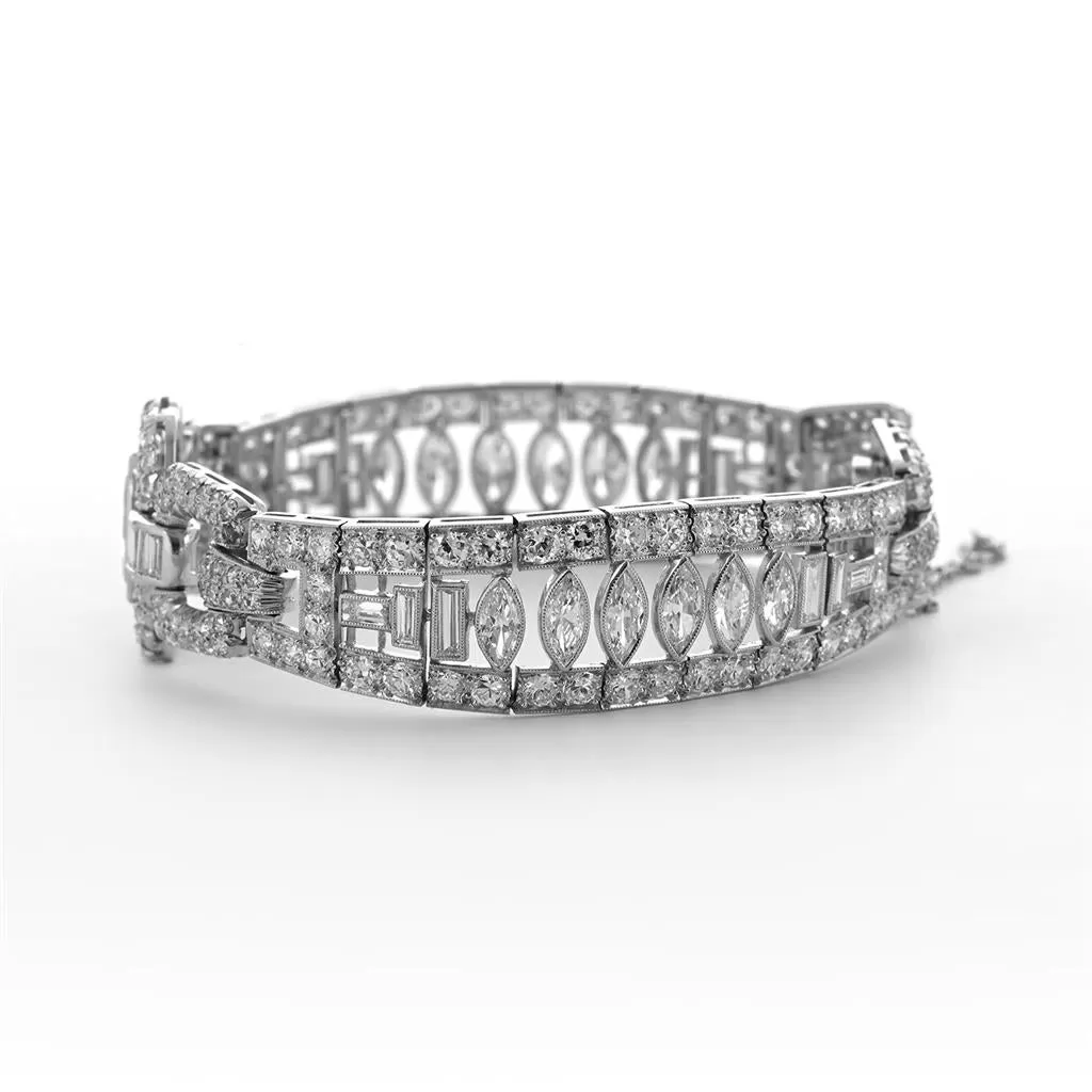 12.56ct Marquise Diamond Statement Bracelet