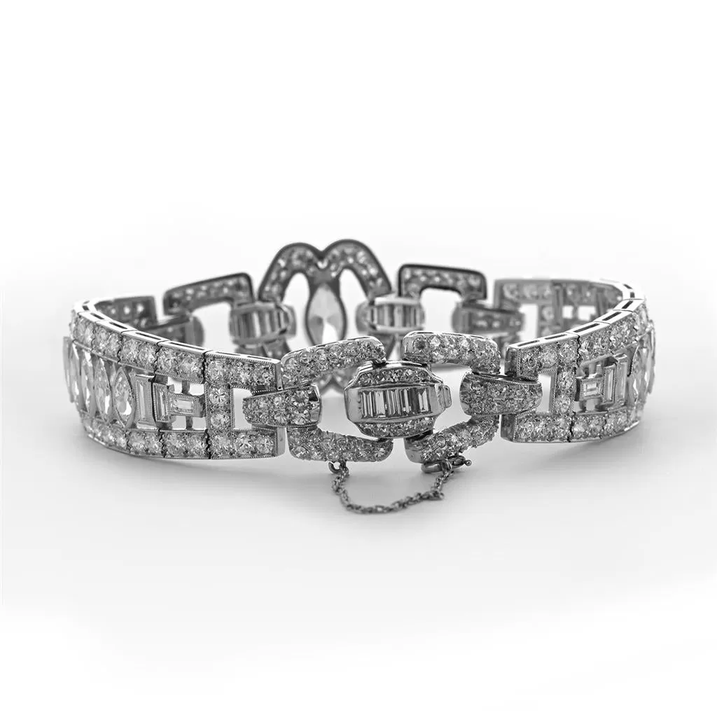 12.56ct Marquise Diamond Statement Bracelet