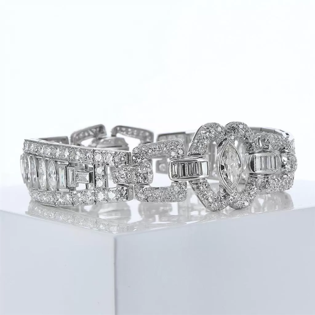 12.56ct Marquise Diamond Statement Bracelet