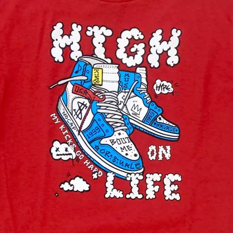 3FORTY High On Life Kid Graphic T-Shirt - Red