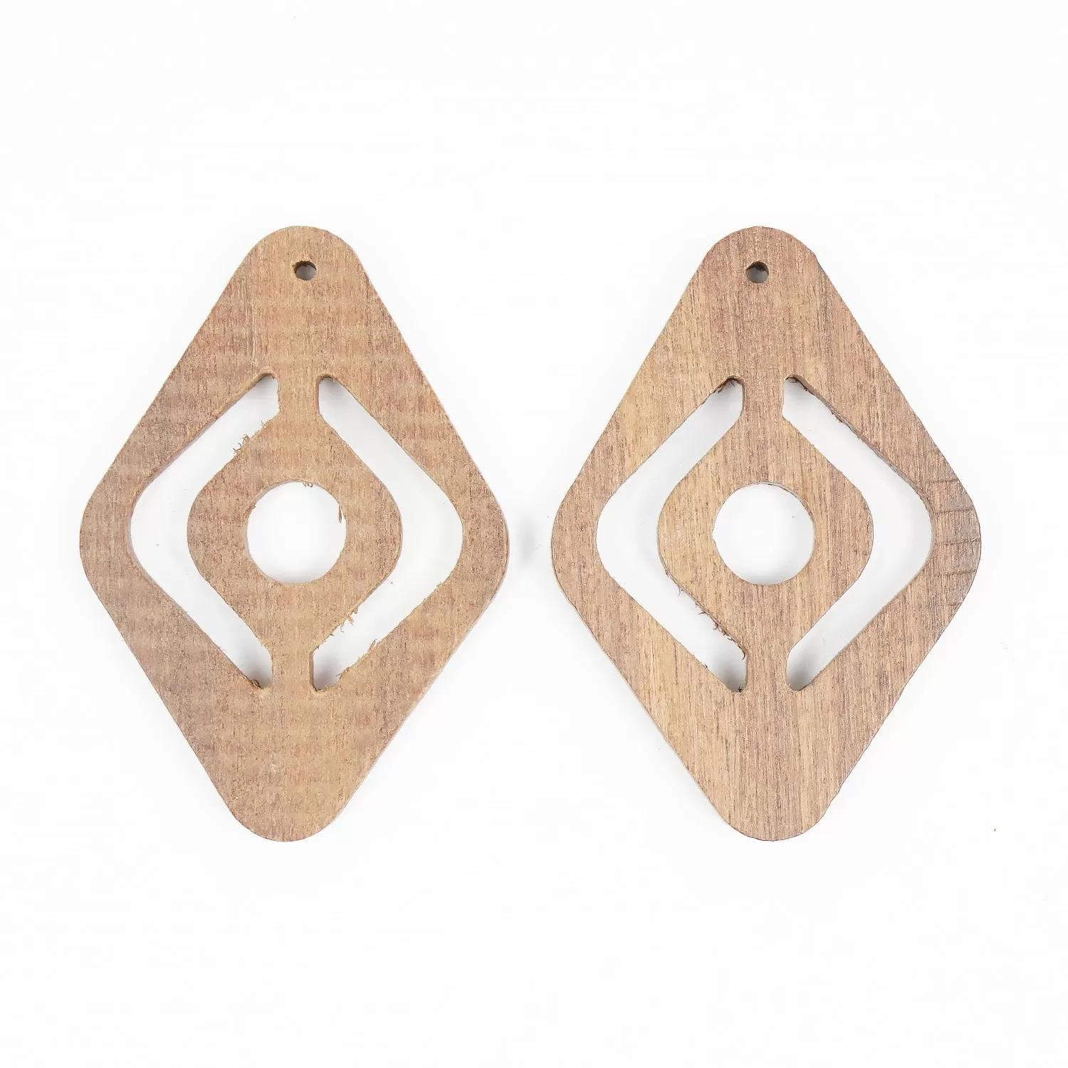 6PCS Wood Cutout Earring Pendant Geometric Shape Earring Pendant Wooden Charms Jewelry Making 103941