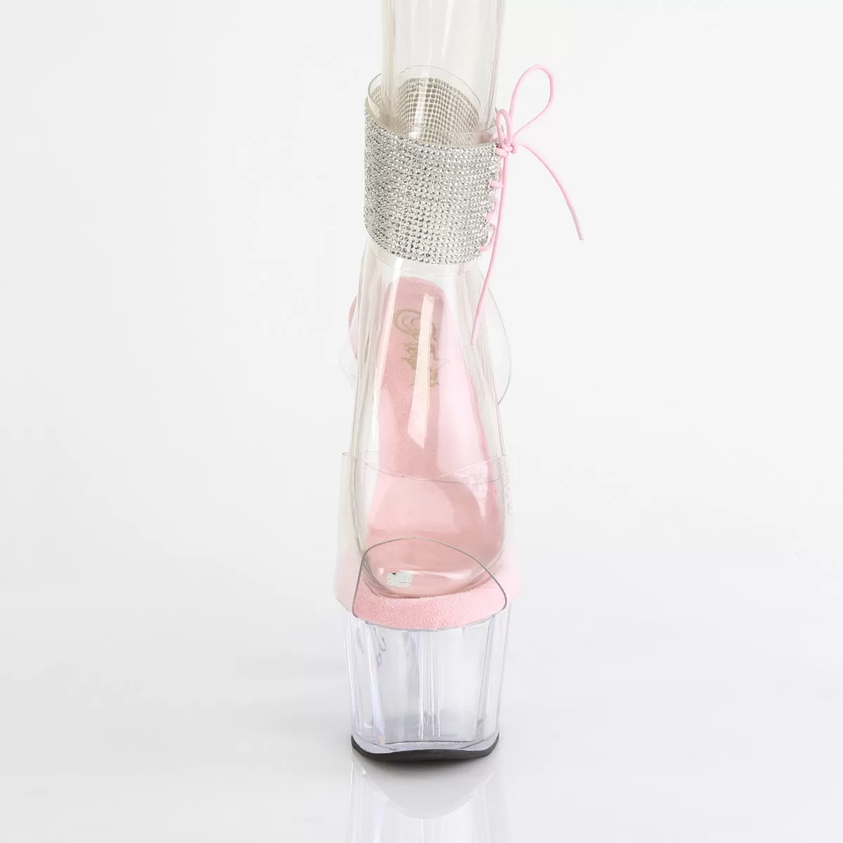 7 Inch Heel ADORE-791-2RS Clear Baby Pink Clear