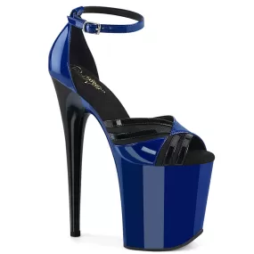 8 Inch Heel FLAMINGO-884 Royal Blue Black