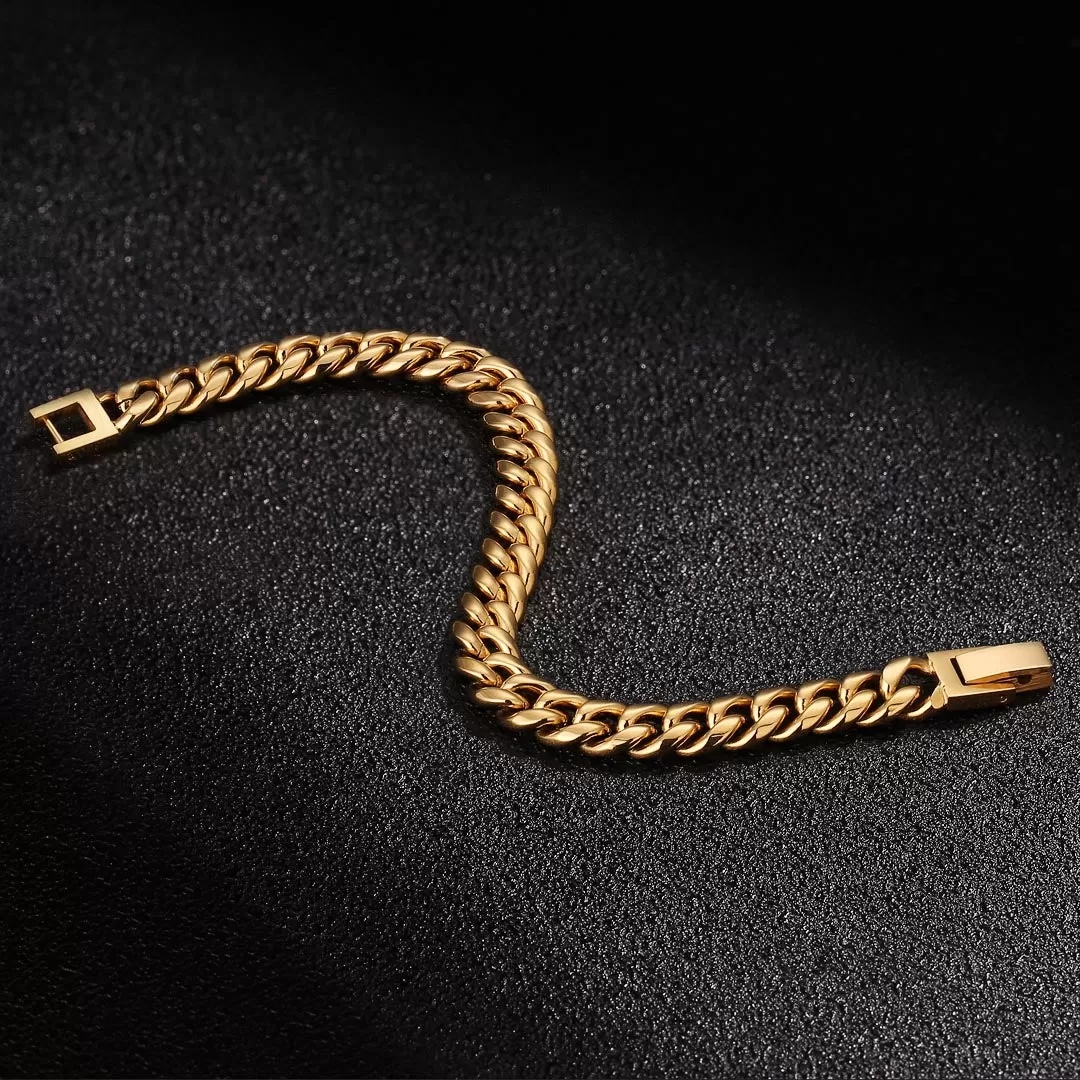 8mm Miami Cuban Link Bracelet in 18K Gold KRKC