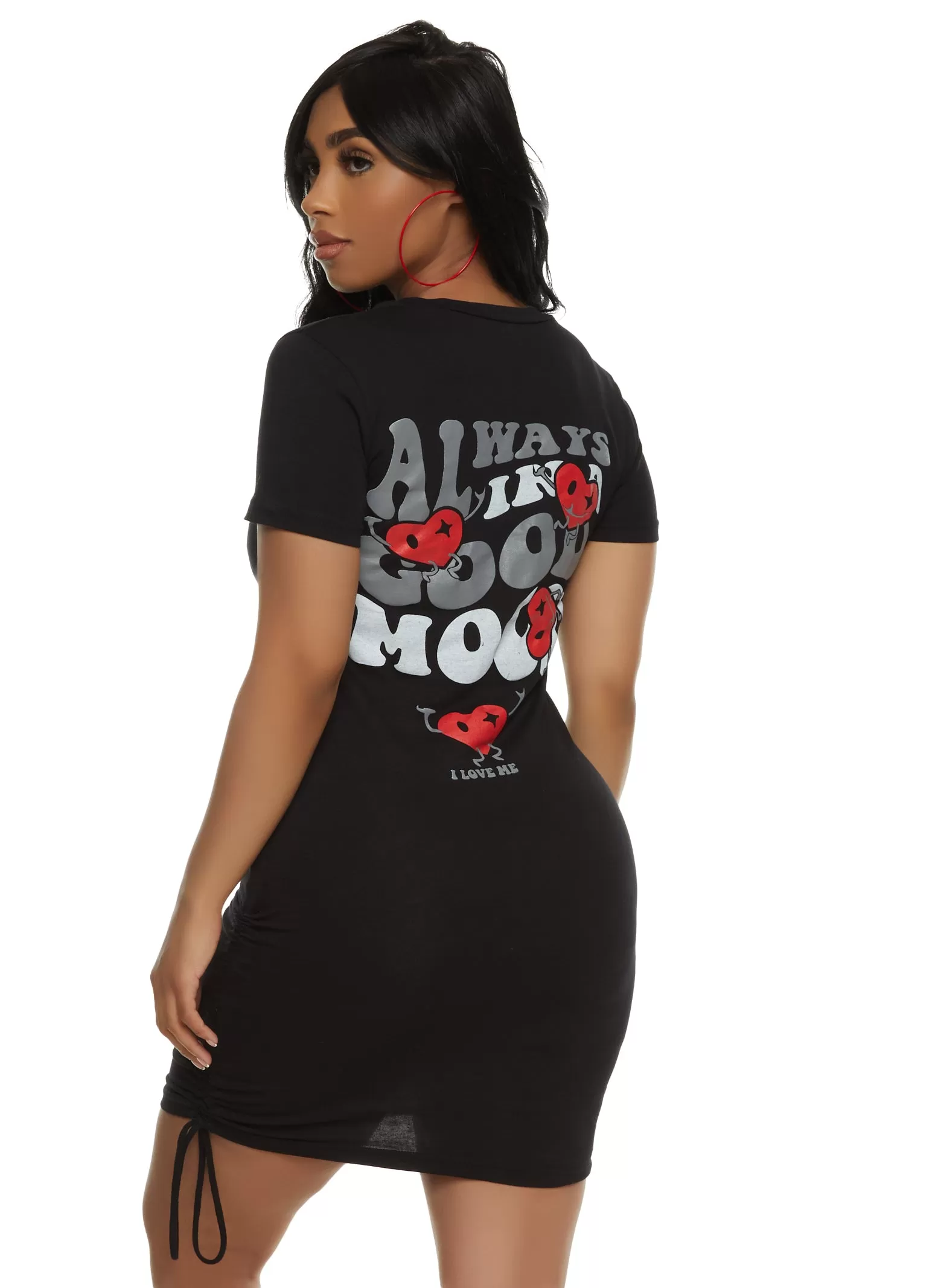 Always In A Good Mood Graphic T Shirt Dress