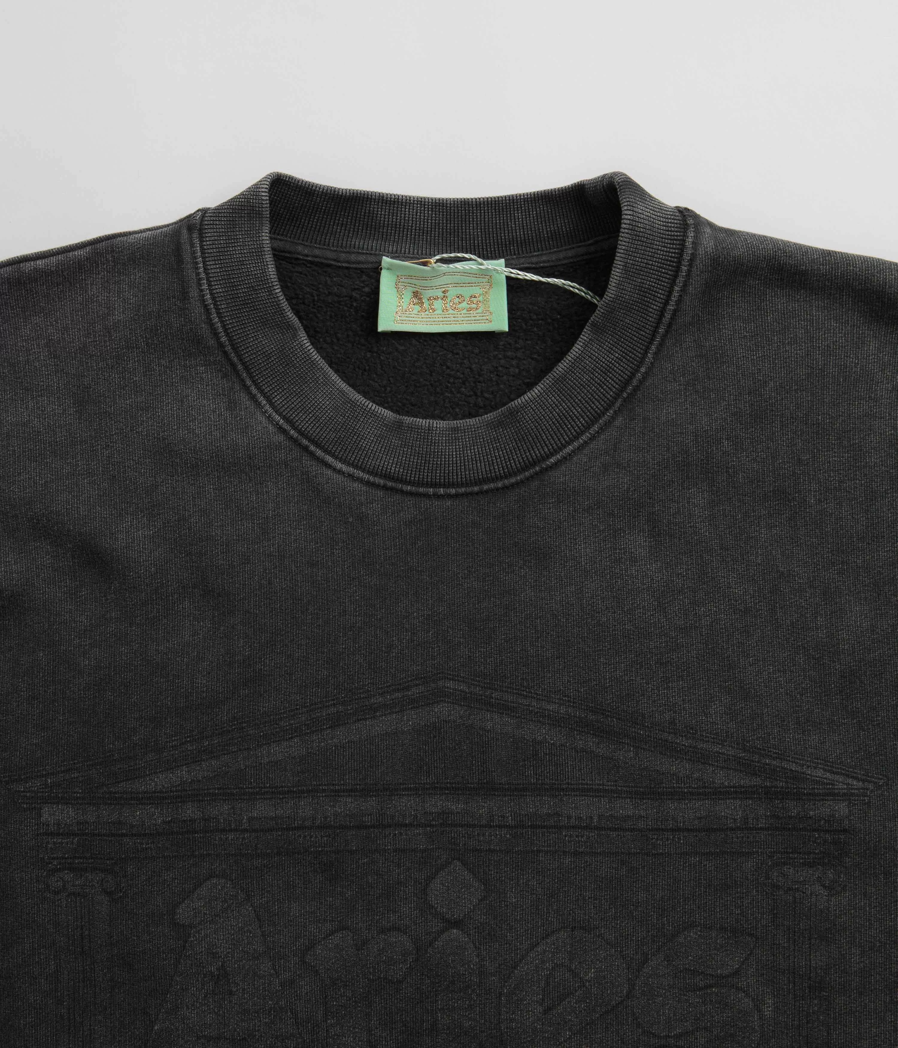 Aries Aged Ancient Column Crewneck Sweatshirt - Black