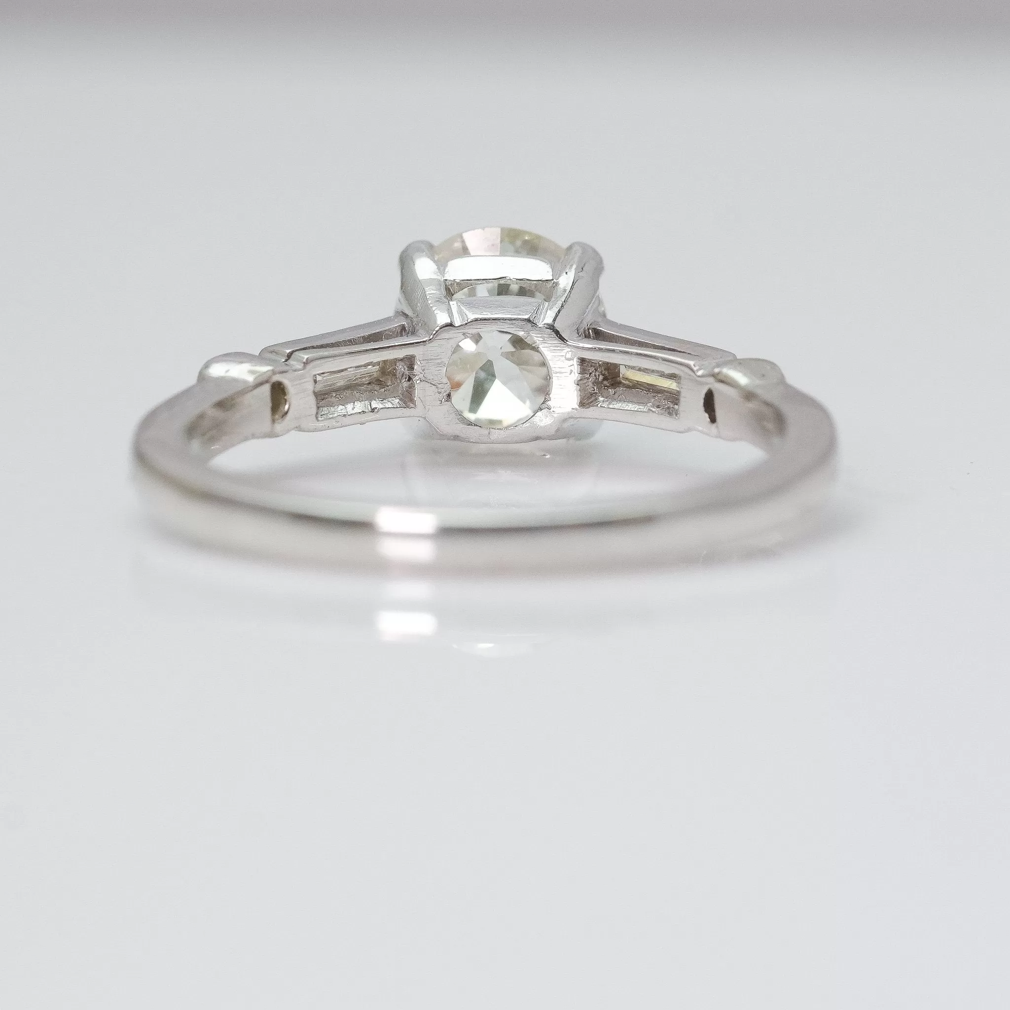 Art Deco Platinum Diamond Solitaire Ring