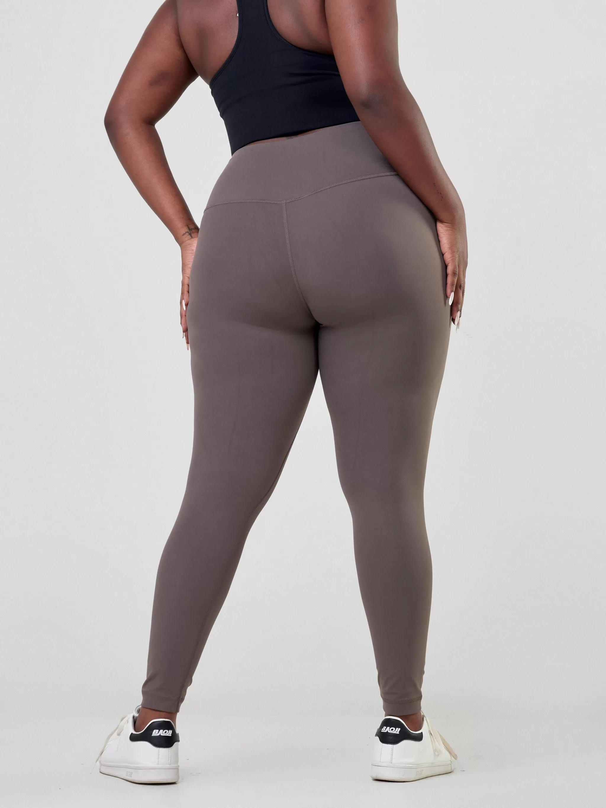 Ava Fitness Bella Workout Leggings - Khaki Brown