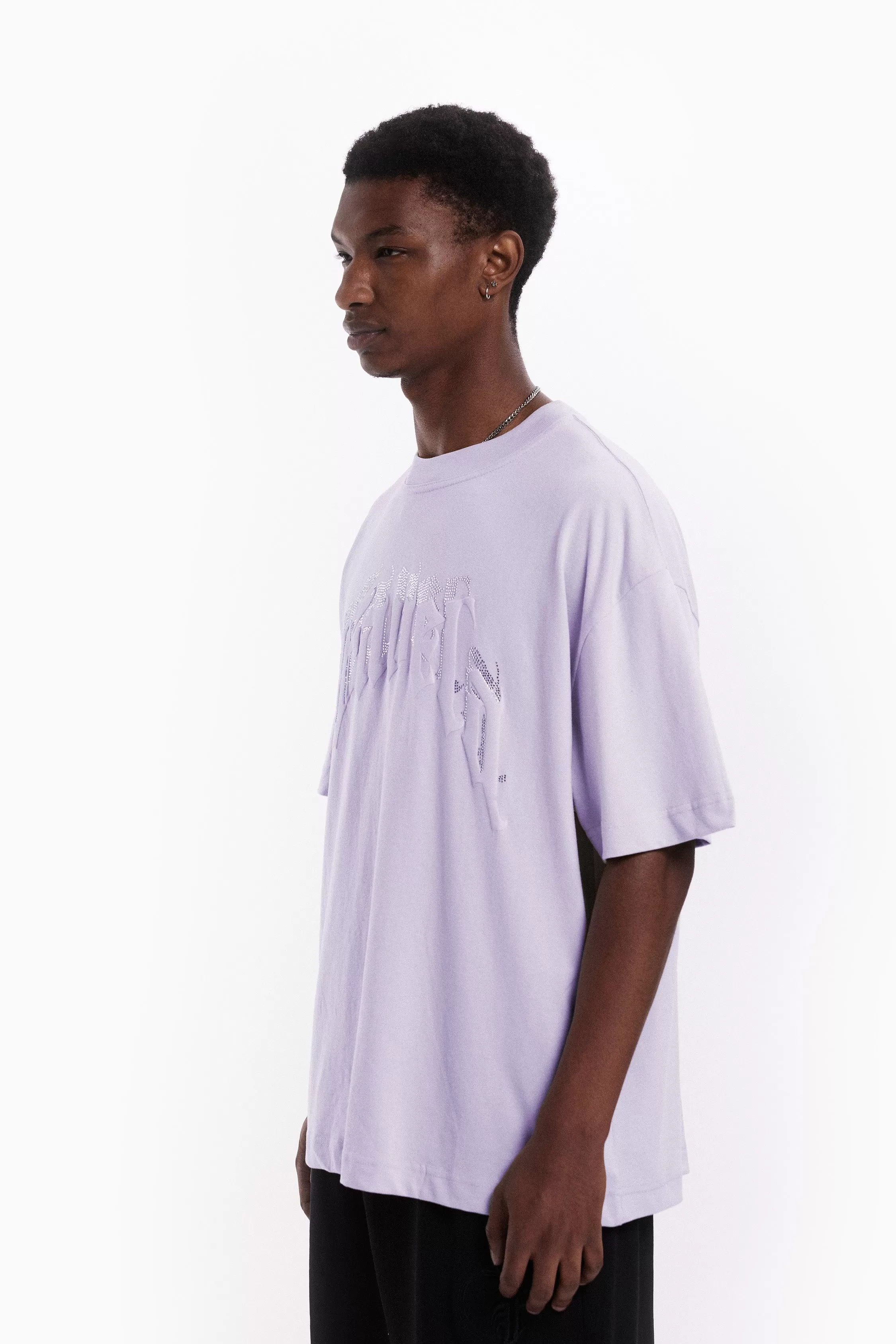 AVES RHINESTONE PASTEL LILAC T-SHIRT