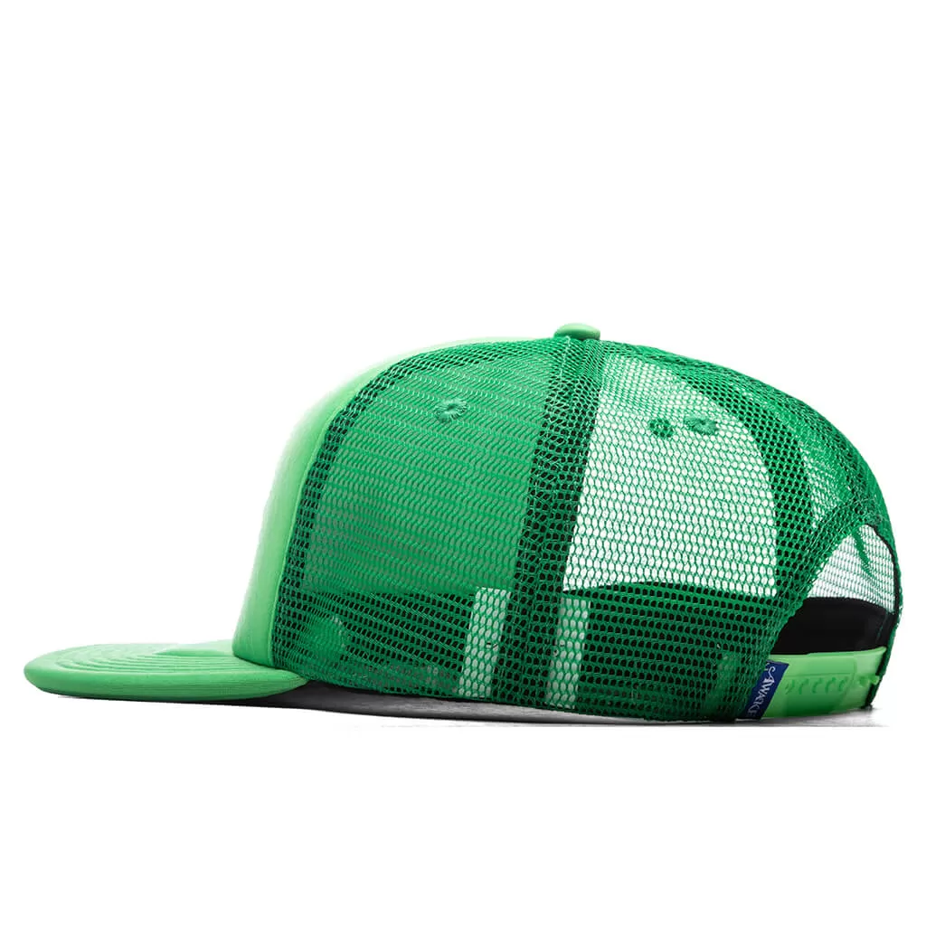 Awake Chrome Trucker Hat - Lime