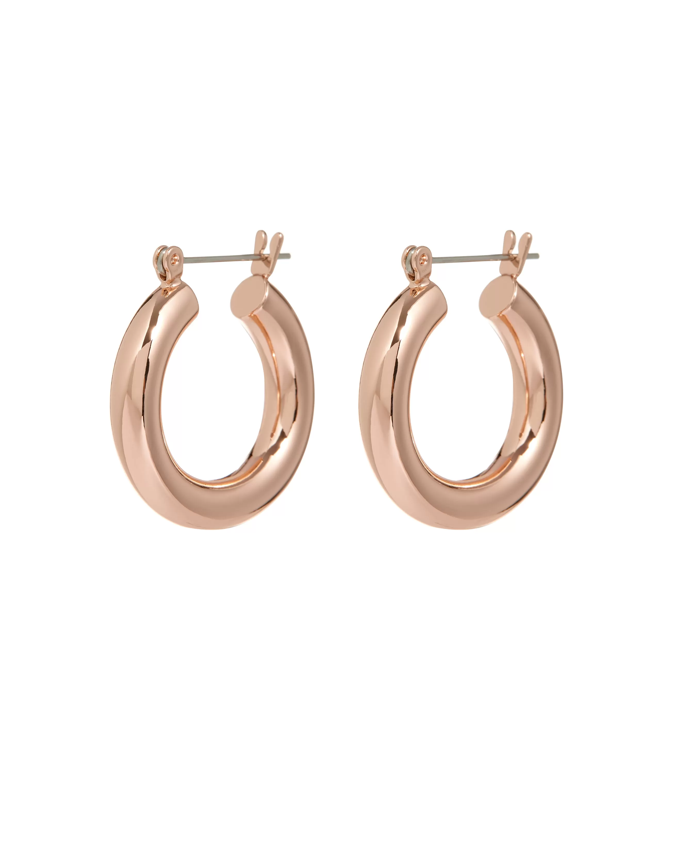 Baby Amalfi Tube Hoops- Rose Gold