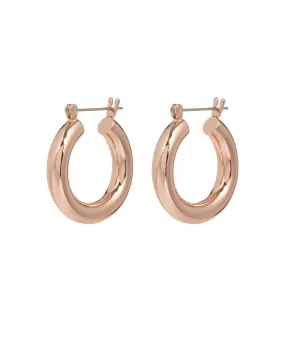 Baby Amalfi Tube Hoops- Rose Gold