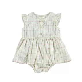 Baby dress with body - Multicolored Checkered