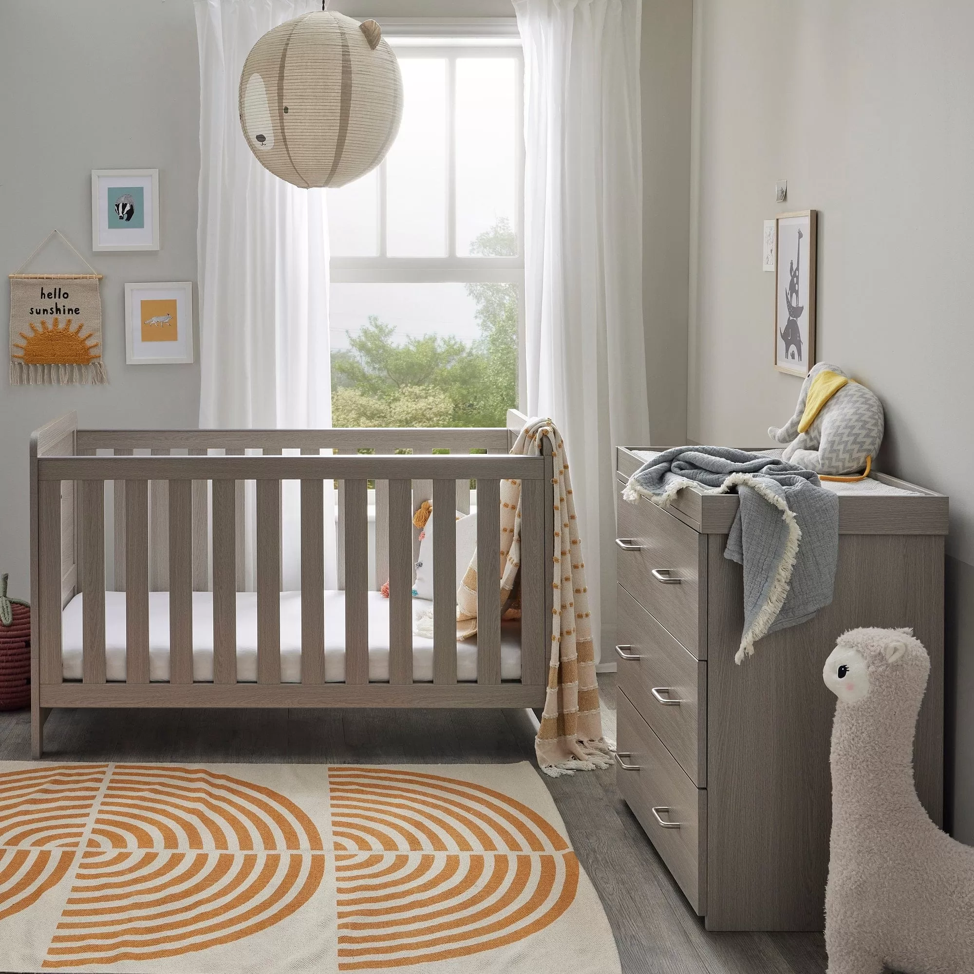 Babymore Caro 2 Piece Room Set - Grey Wash