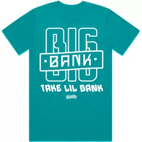 BIG BANK : Teal Sneaker Tees Shirt (white ink)