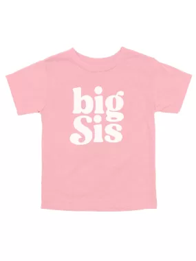 Big Sis Shirt for Girls - Pink