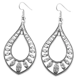 Big Spender White Rhinestone Earrings