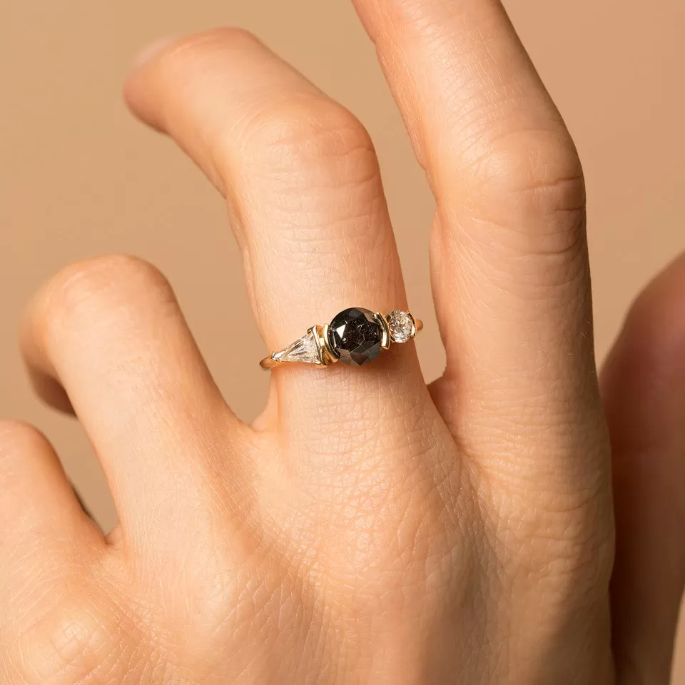 Black and White Diamond Ring