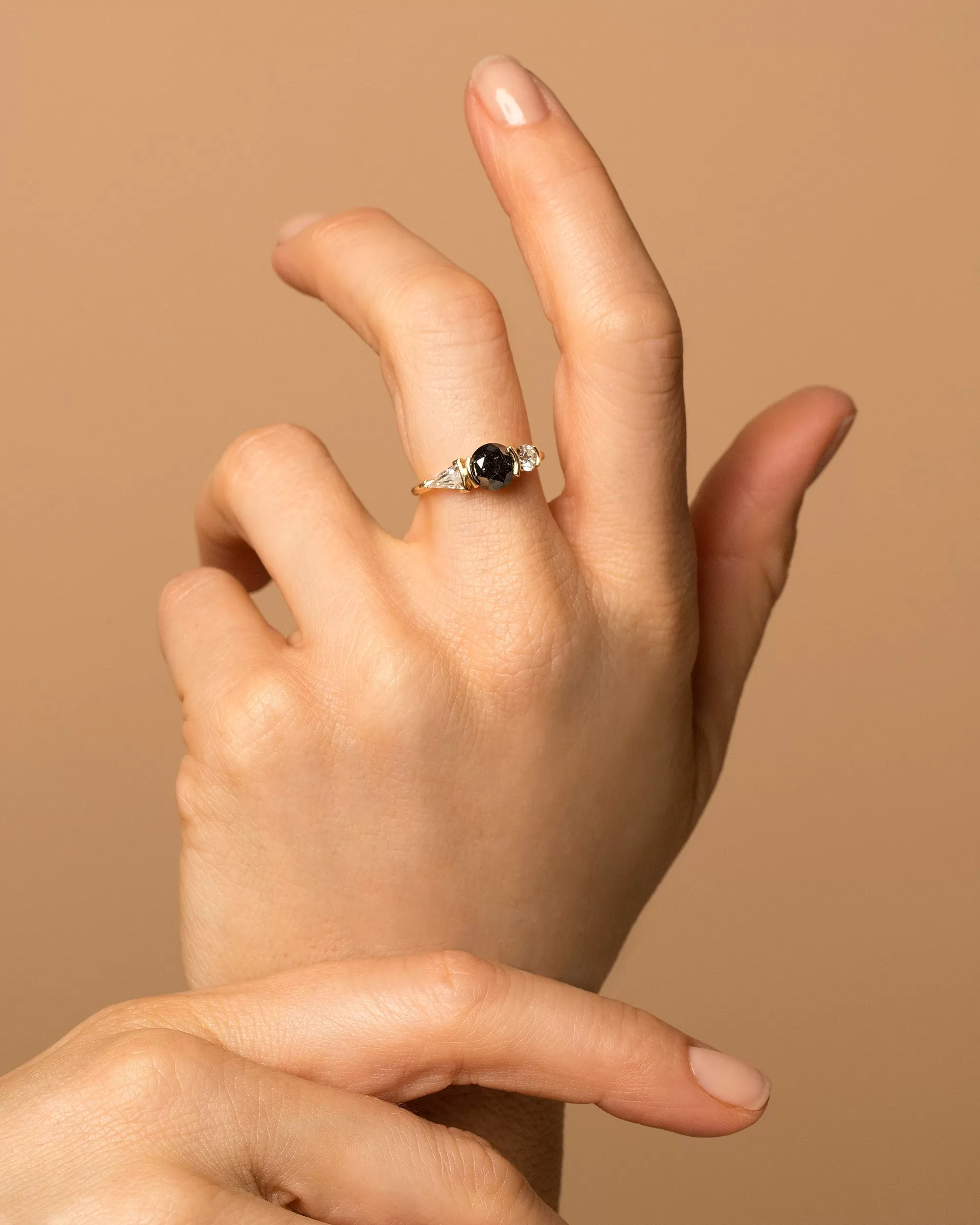 Black and White Diamond Ring