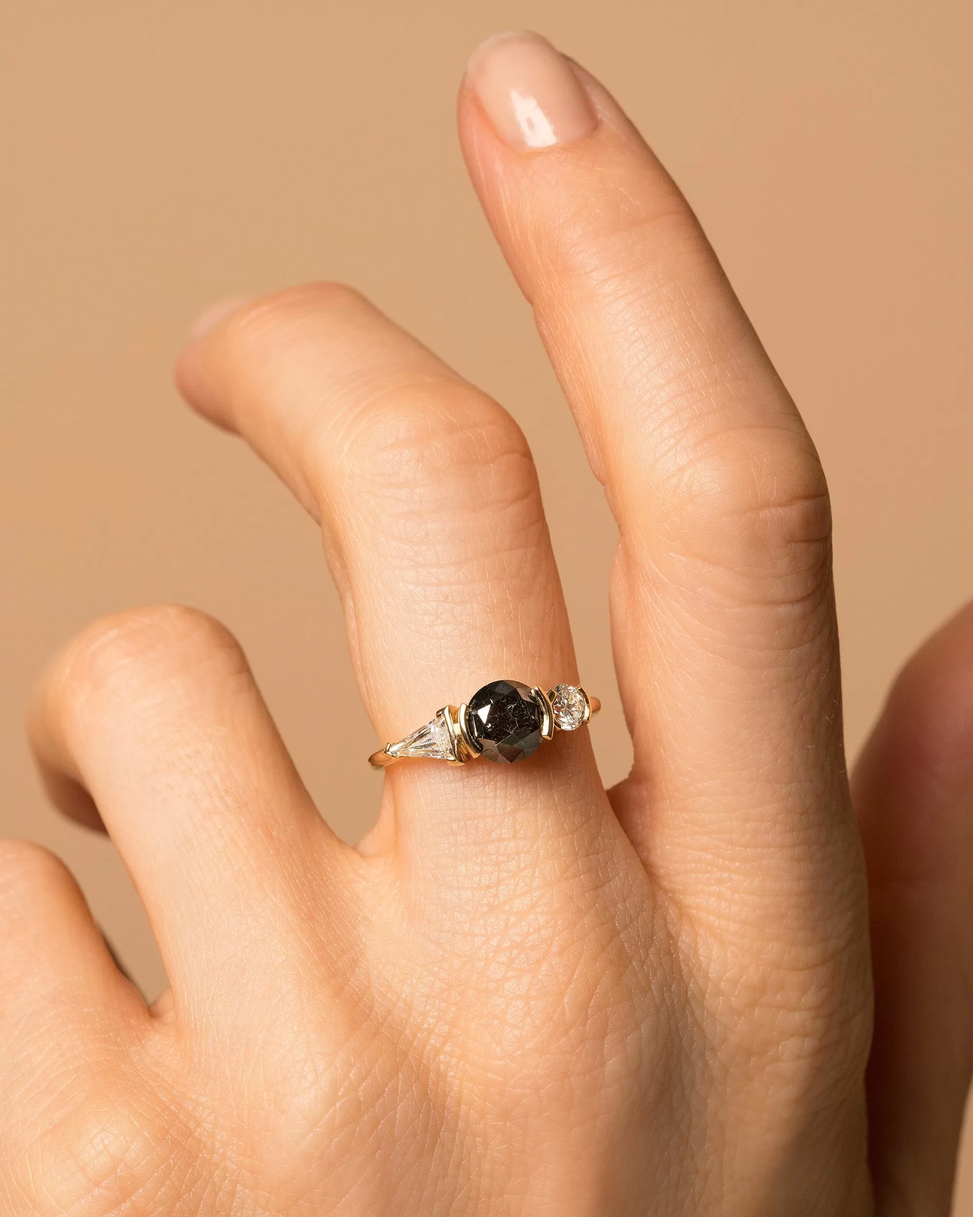 Black and White Diamond Ring