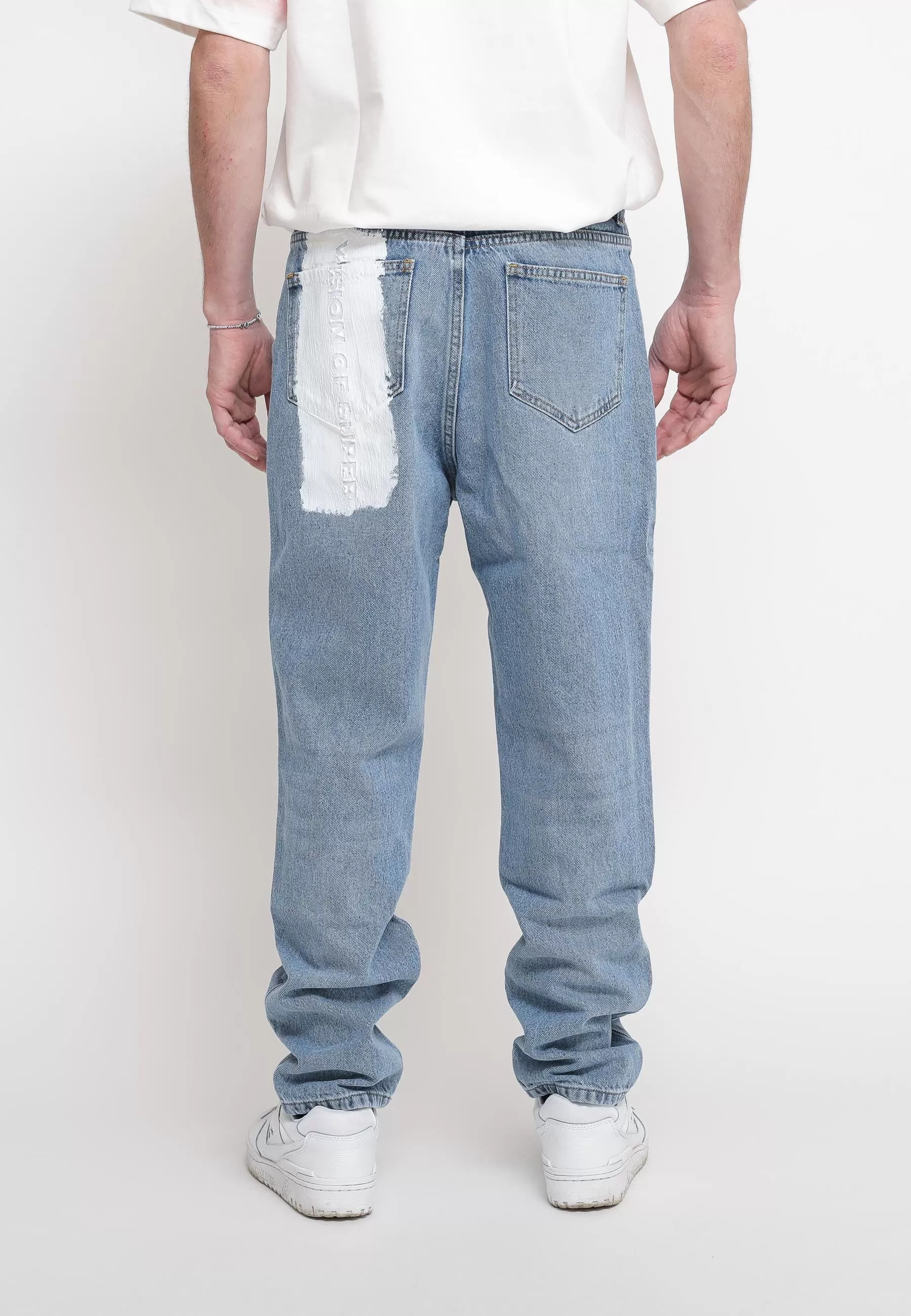 Blue Denim Whit White Coating