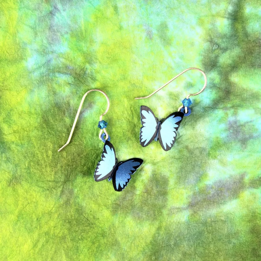 Blue Morpho Butterfly Earrings