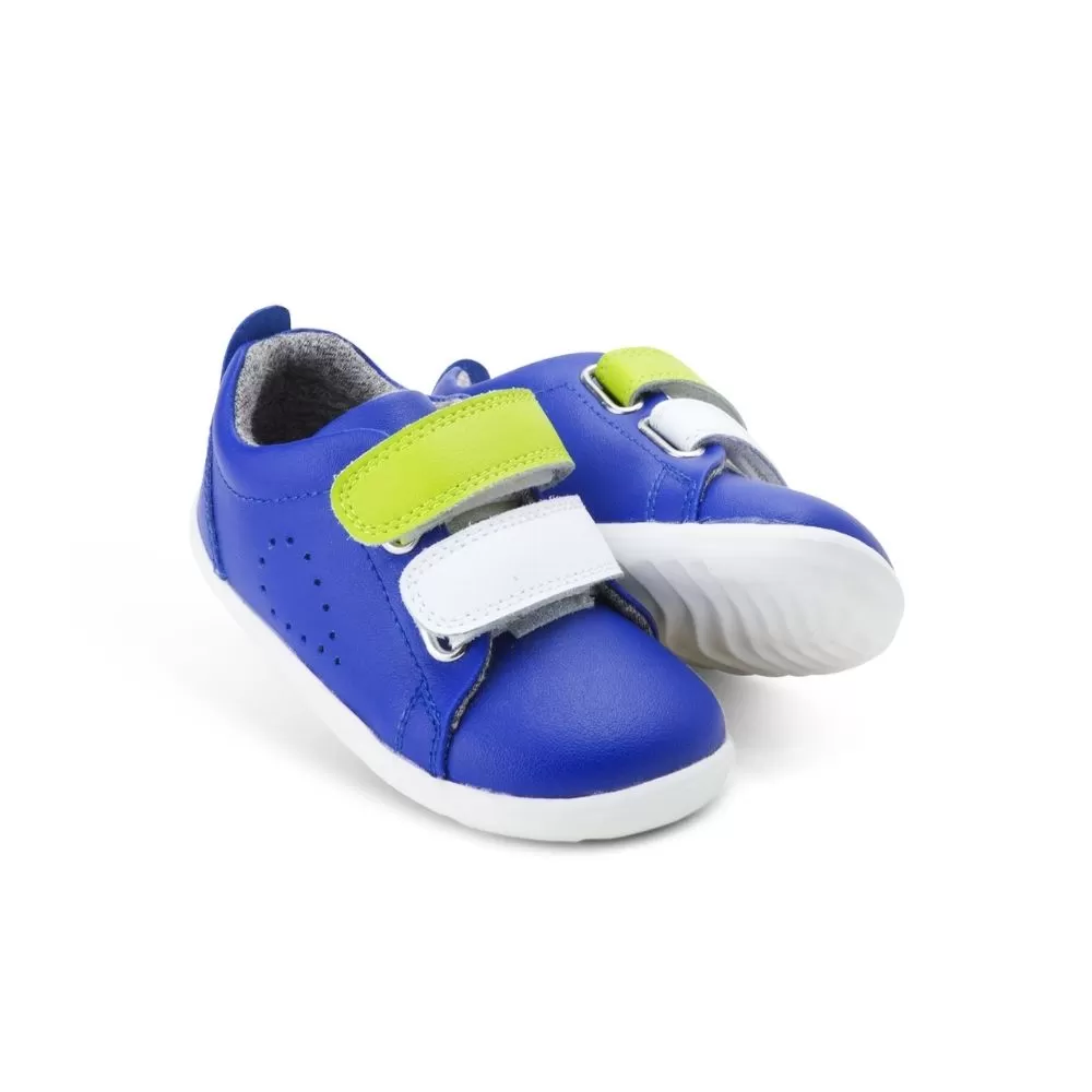 Bobux Step Up Grass Court Switch Blueberry (Lime   White) Trainer