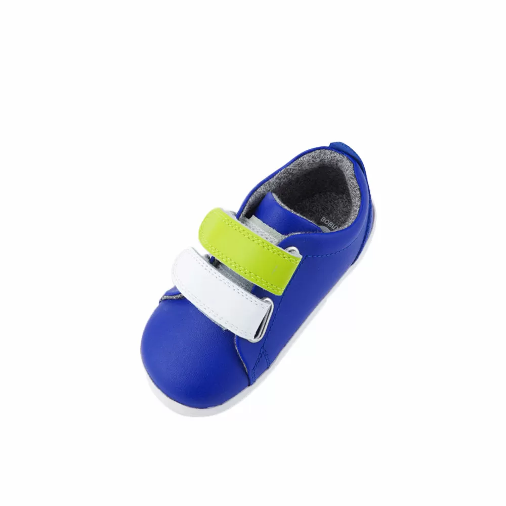 Bobux Step Up Grass Court Switch Blueberry (Lime   White) Trainer