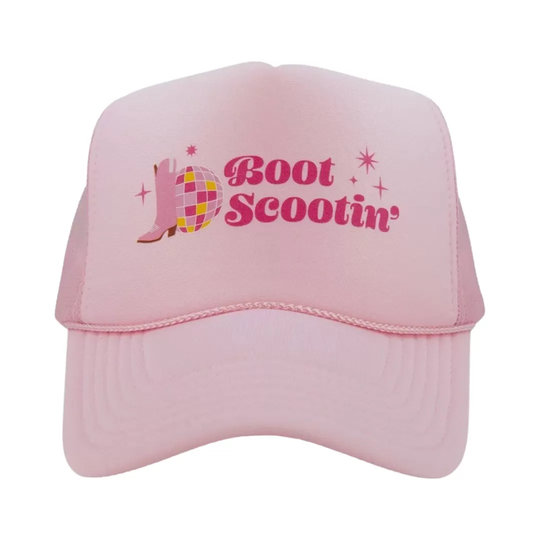 Boot Scootin' Pink Foam Trucker Hat