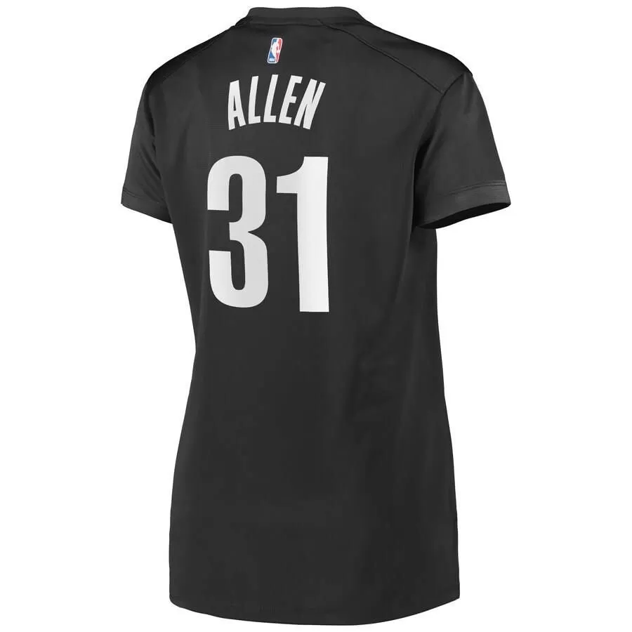 Brooklyn Nets Jarrett Allen Fanatics Branded Fast Break Player Statement Jersey Womens - Dark Grey | Ireland E1736N0