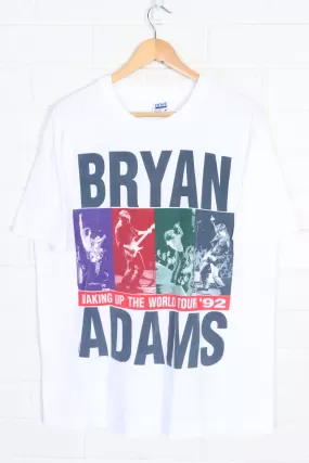 Bryan Adams 'Waking Up The World' 1992 Tour Single Stitch T-Shirt (L)