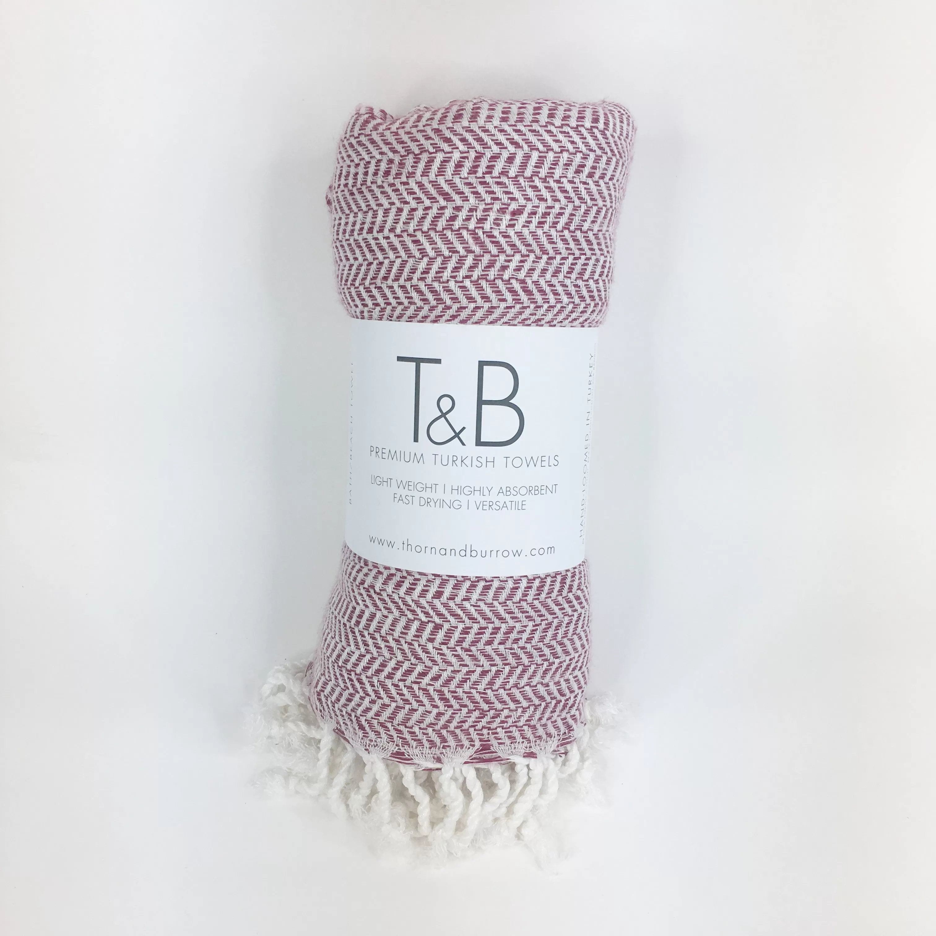 Burgundy Bamboo & Cotton Turkish Towel