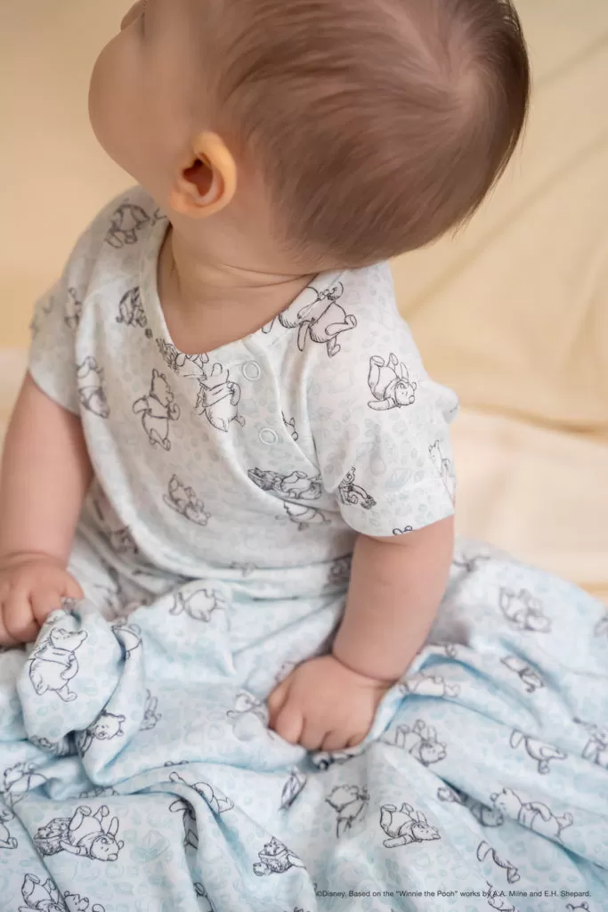 Caleb Romper - Blue Hunny Pooh