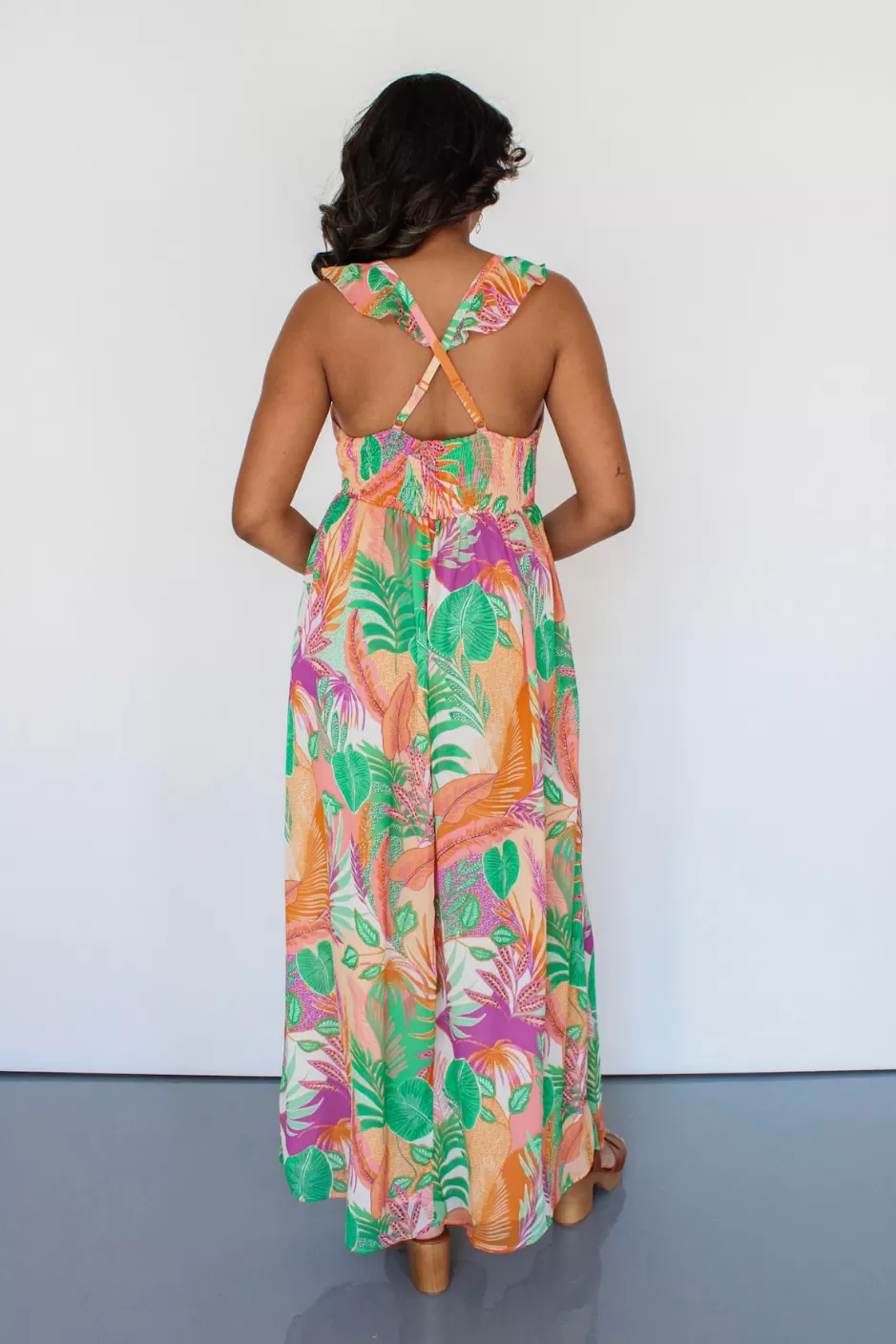 California Girl Flutter Sleeve Maxi Dress