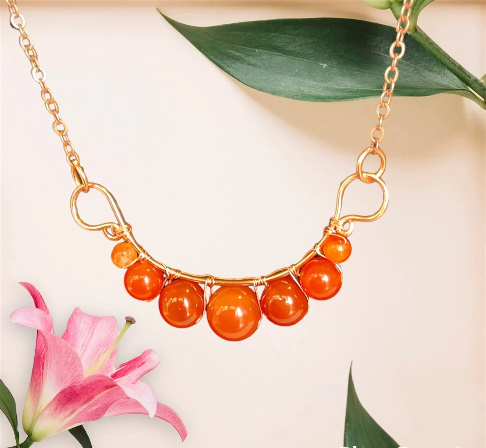 Carnelian Jewellery Set