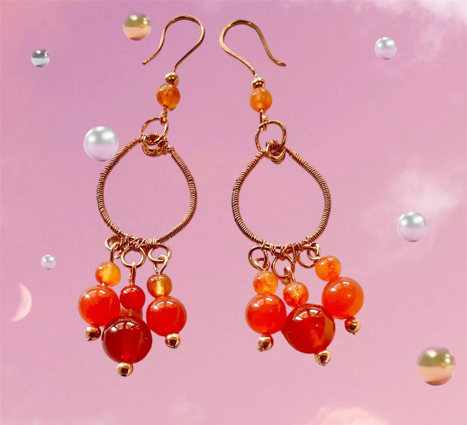 Carnelian Jewellery Set