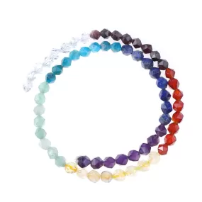 Chakra 6mm Round Star Cut Bead Strand 15-16 Inch