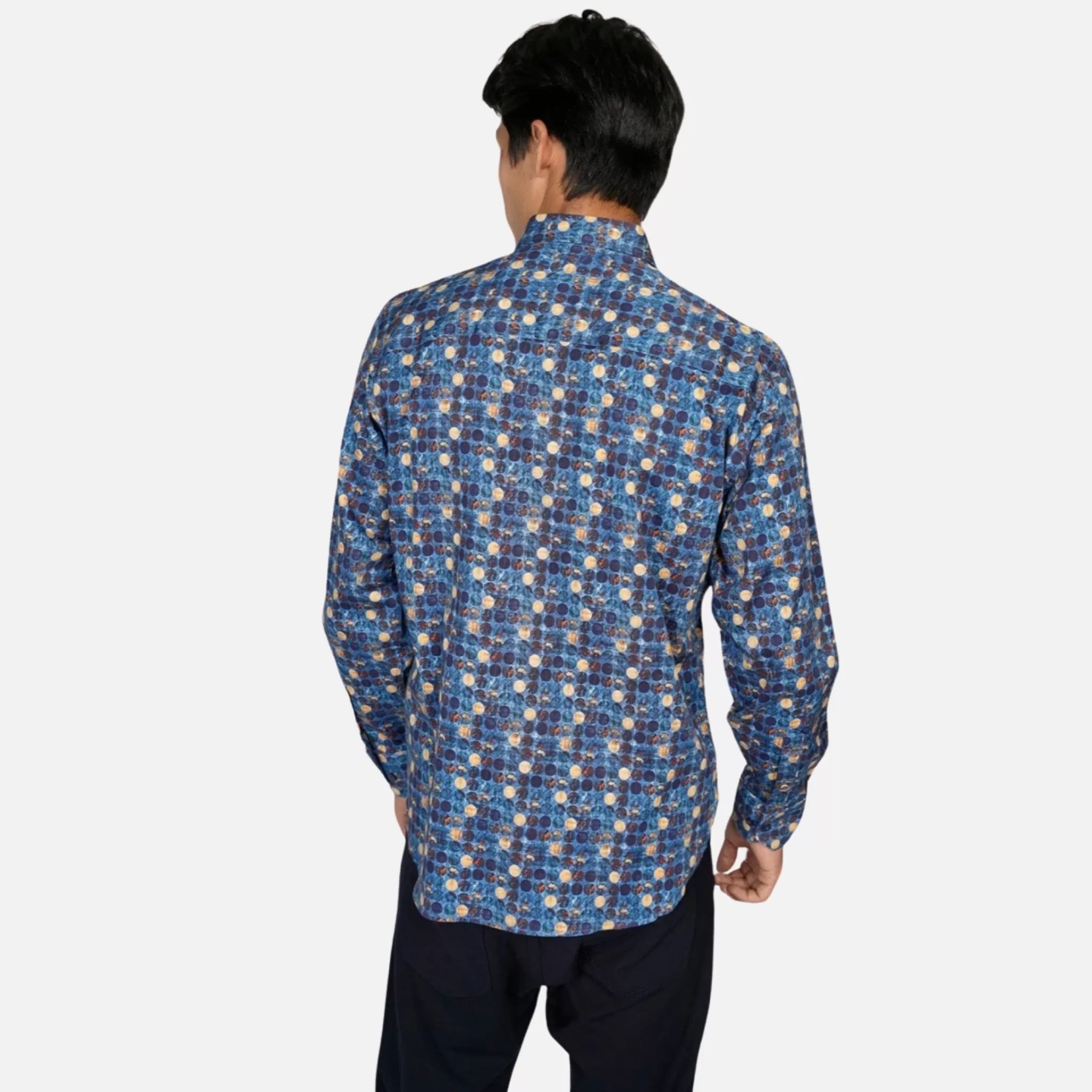 Clearance | Luchiano Visconti Blue Button Down Shirt | 4734