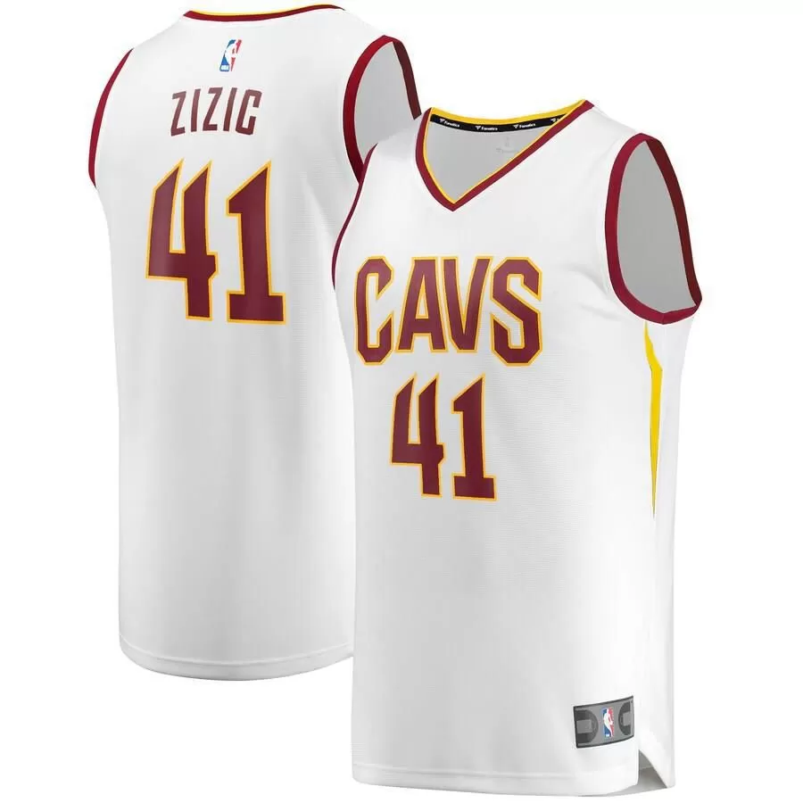 Cleveland Cavaliers Ante Zizic Fanatics Branded Replica Fast Break Player Association Jersey Kids - White | Ireland D3231E9