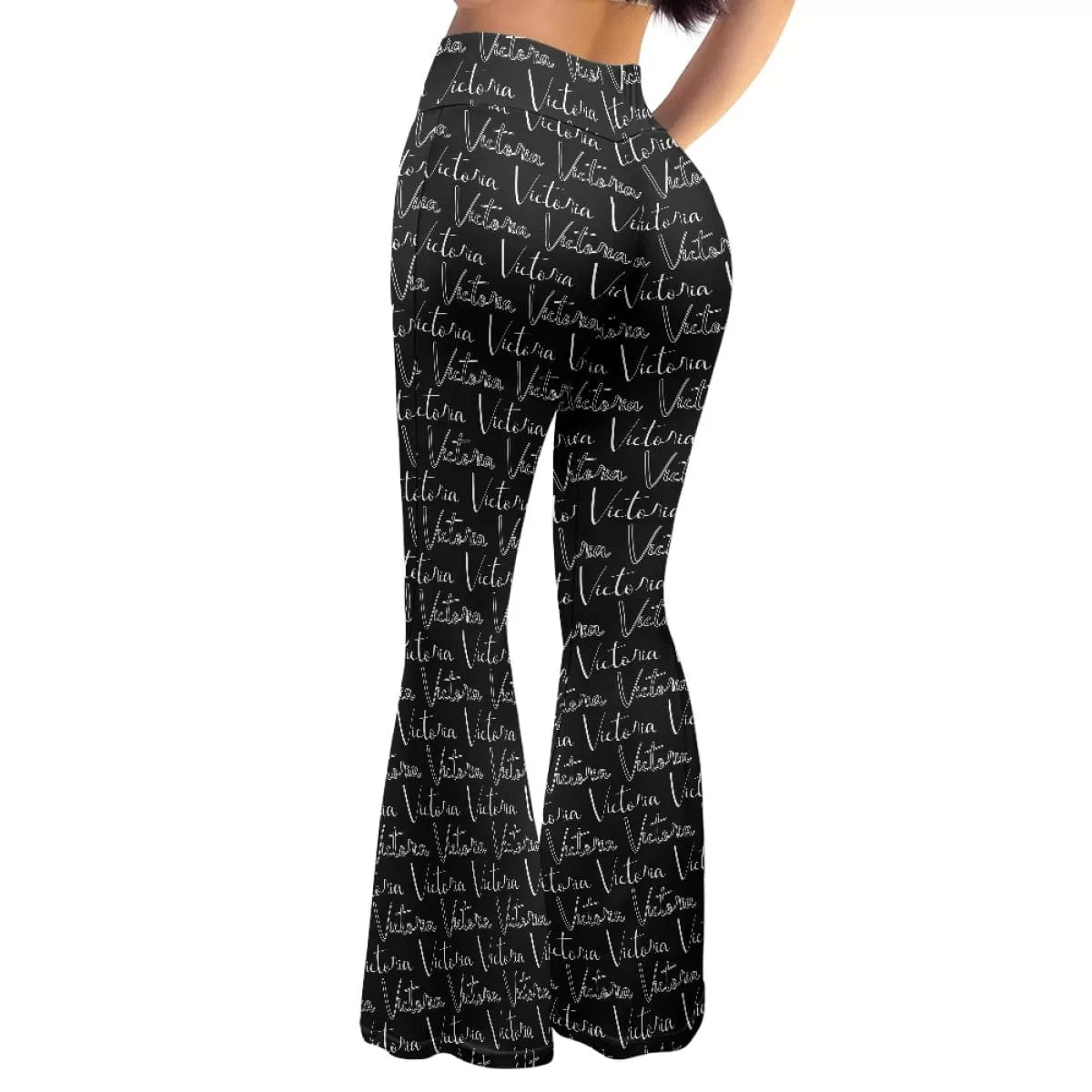 Custom Name Flare Yoga Pants for Women Soft High Waist Bootcut Leggings