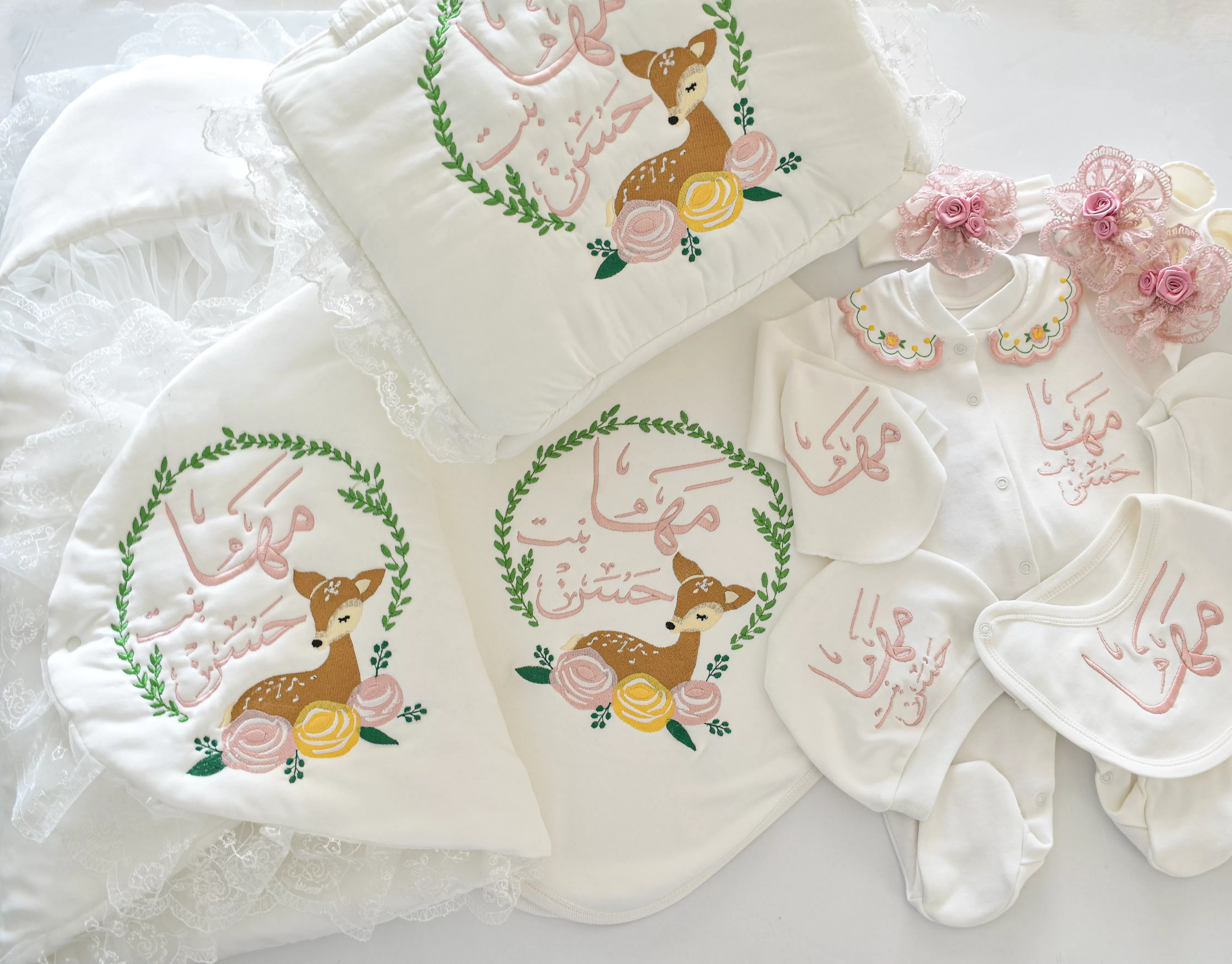 Deer Frame Personalised Baby Girl Set - Best Seller