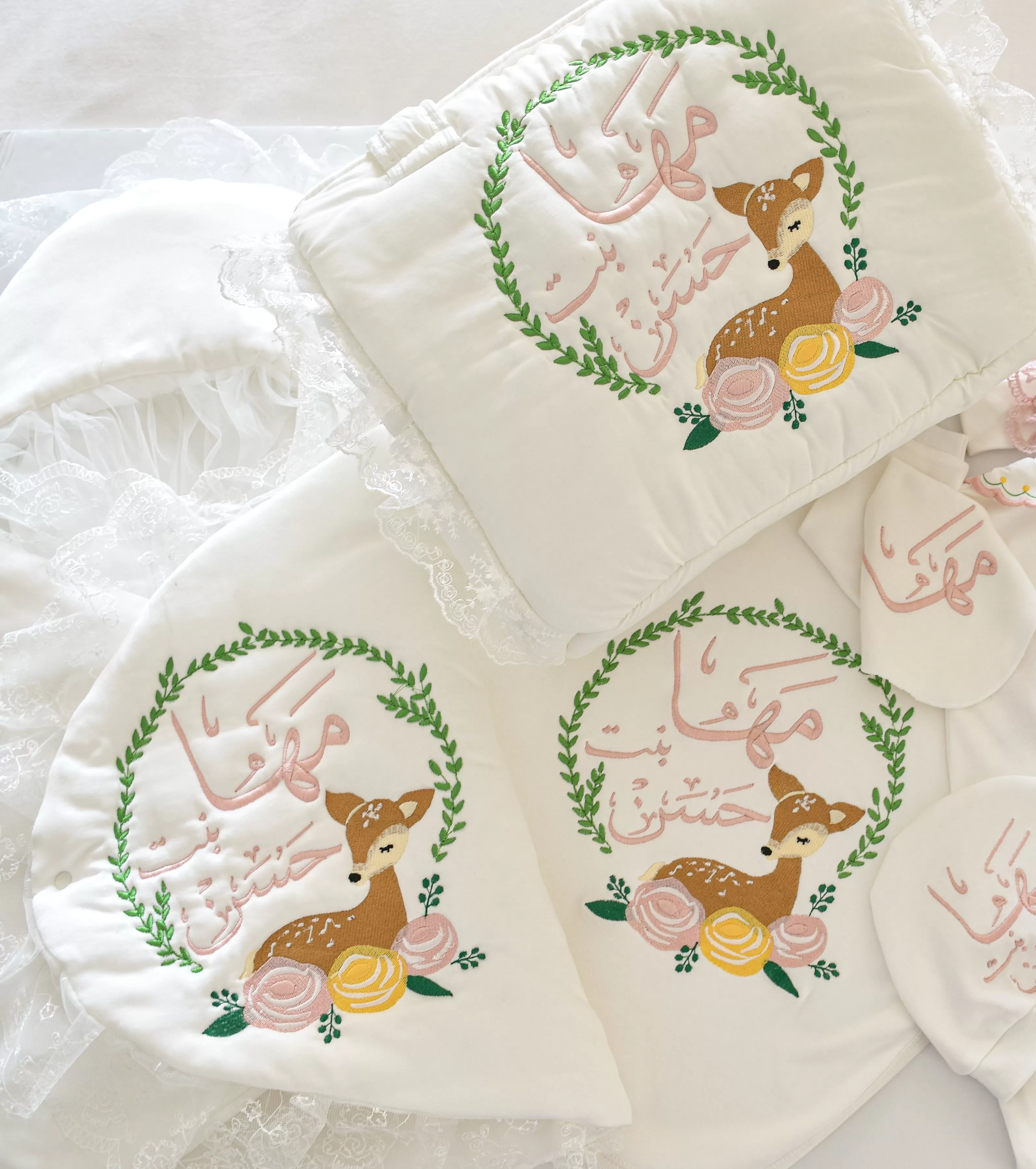 Deer Frame Personalised Baby Girl Set - Best Seller