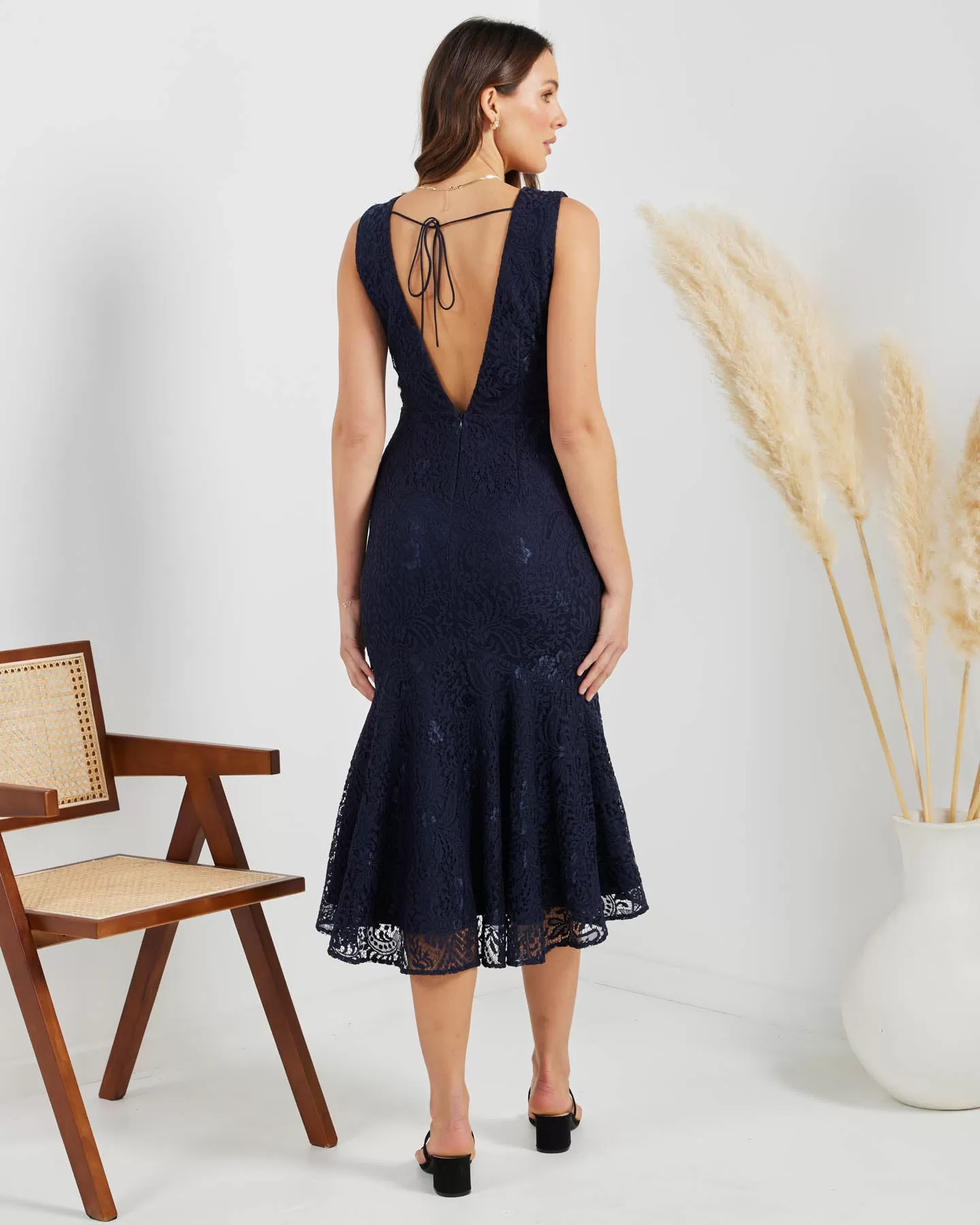 Delna Dress-Navy