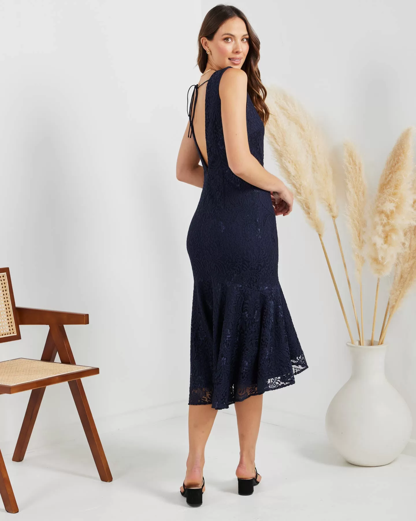 Delna Dress-Navy