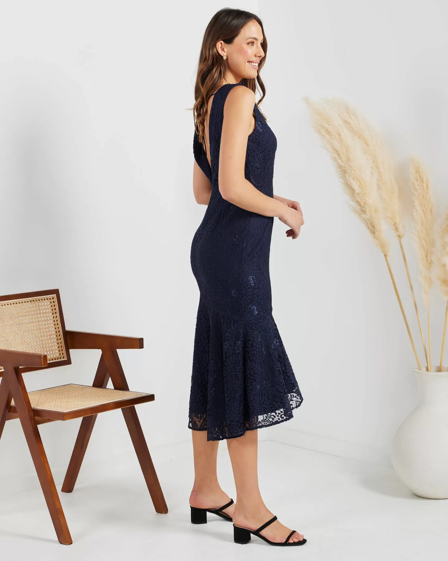 Delna Dress-Navy