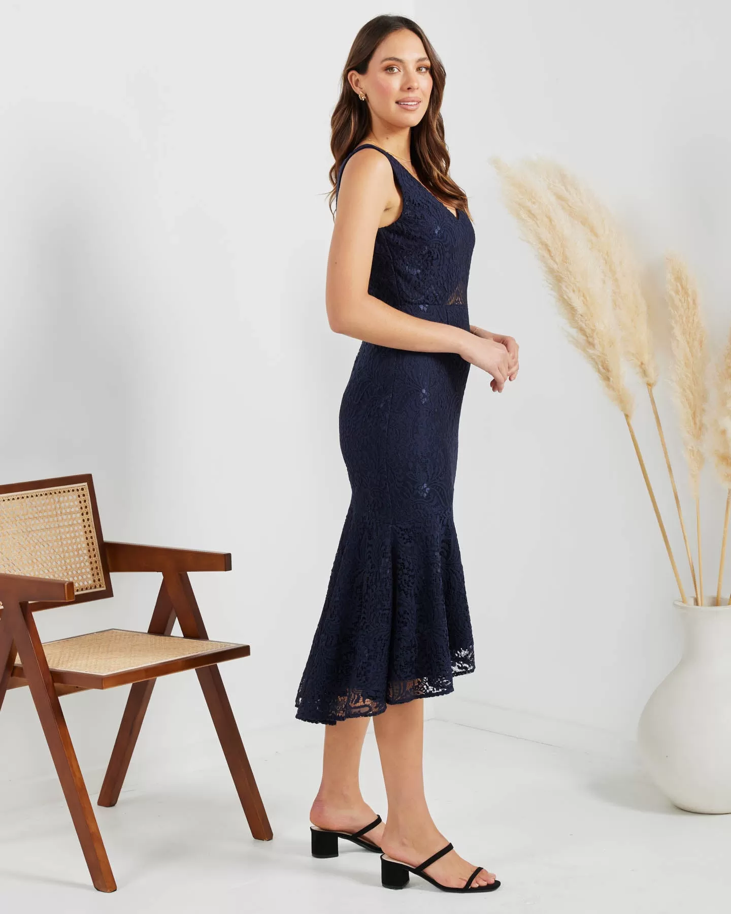 Delna Dress-Navy