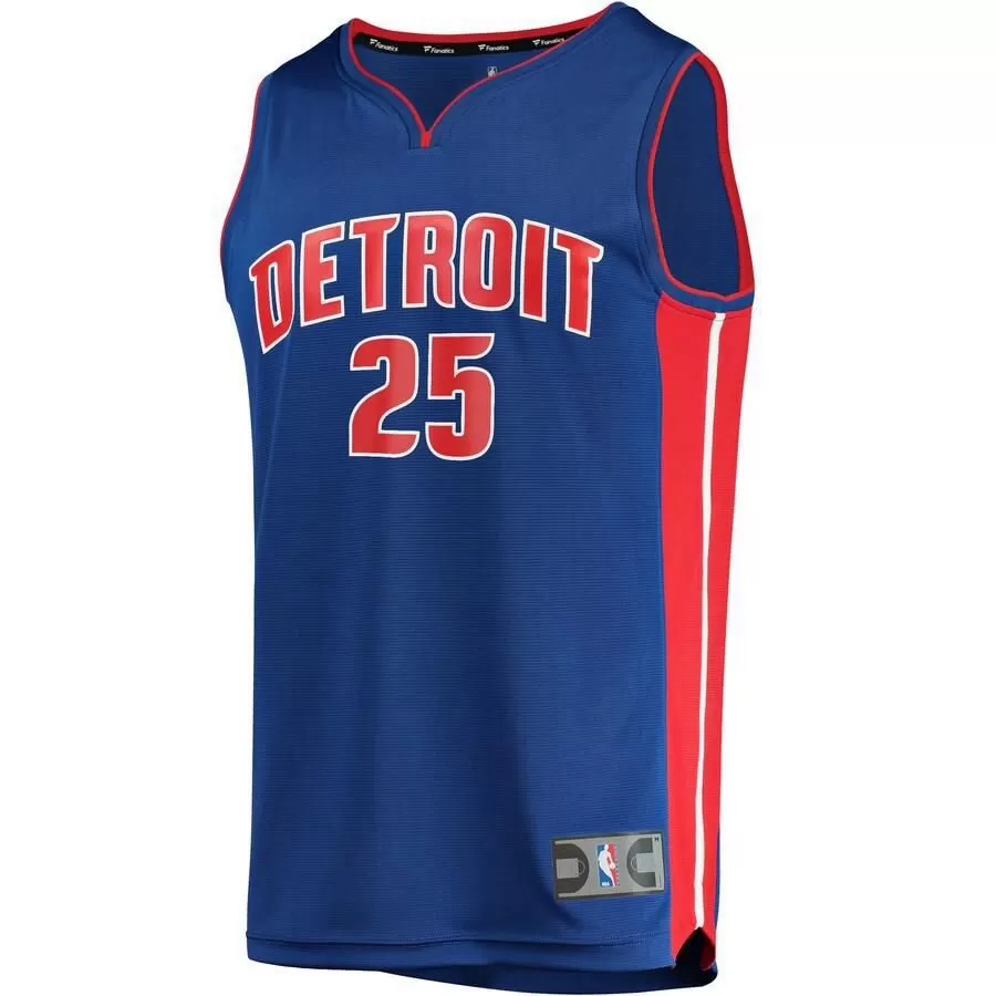 Detroit Pistons Derrick Rose Fanatics Branded Replica Fast Break Player Icon Jersey Kids - Blue | Ireland B8009T3