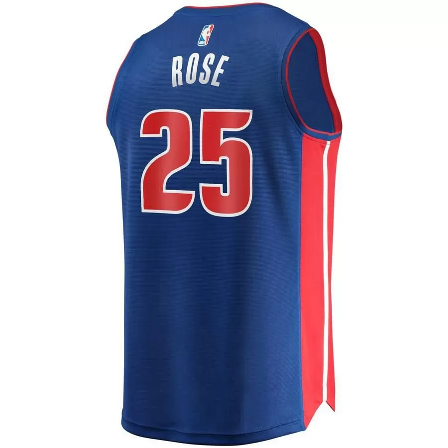 Detroit Pistons Derrick Rose Fanatics Branded Replica Fast Break Player Icon Jersey Kids - Blue | Ireland B8009T3