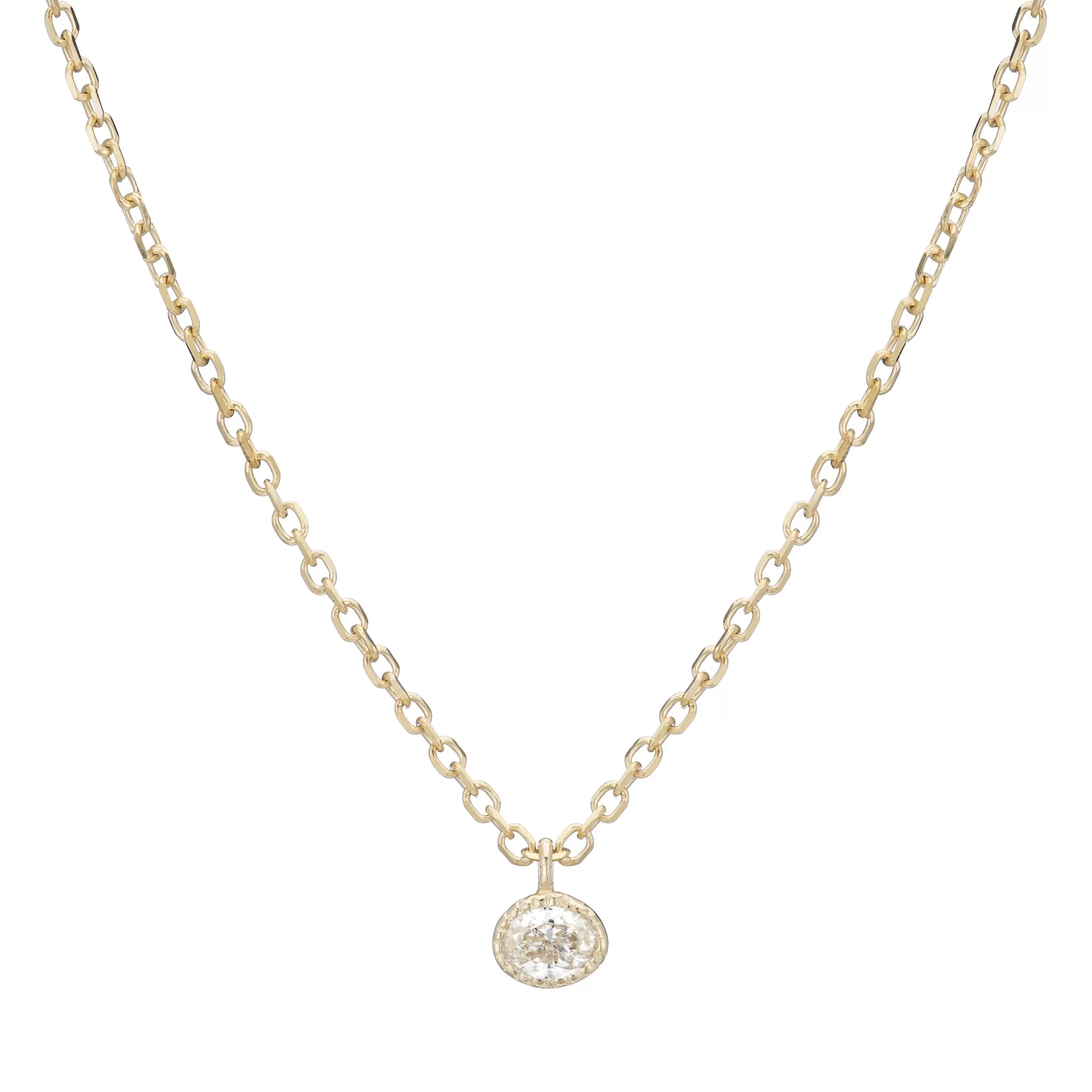 Diamond Disc Necklace